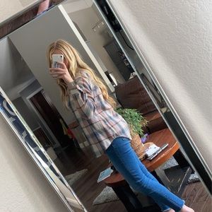 Pink and blue flannel